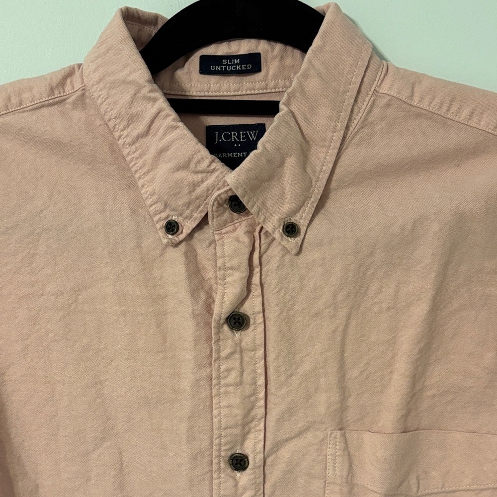 J. Crew Men's Casual Pink Button-Down Shirt